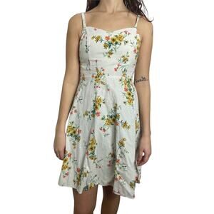 Old Navy Linen Blend Floral Summer Mini Dress Medium